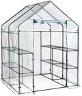 ShelterLogic 4'8 x 4'8 x 6'5 GrowIT Small Walk-in Greenhouse with 8 Wire Shelves for Outdoors Easy-Access &amp Durable