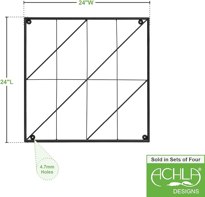 Quilt Block-Diagonals Wall Trellis Panels (4 Panels)