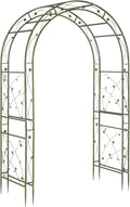 VINGLI Garden Arbor Arch for Wedding Ceremony Party Christmas Garden Decor Steel Garden Trellis for Plant Climbing Pergola for Garden Backyard Lawn (Arch Top Olive Green)