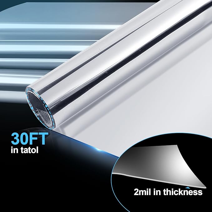 Highly Reflective Mylar Film Roll 4FT x 30FT2 Mil Silverfor Outdoor Indoor GrowRoom DecorationScene Arrangement Art Photography