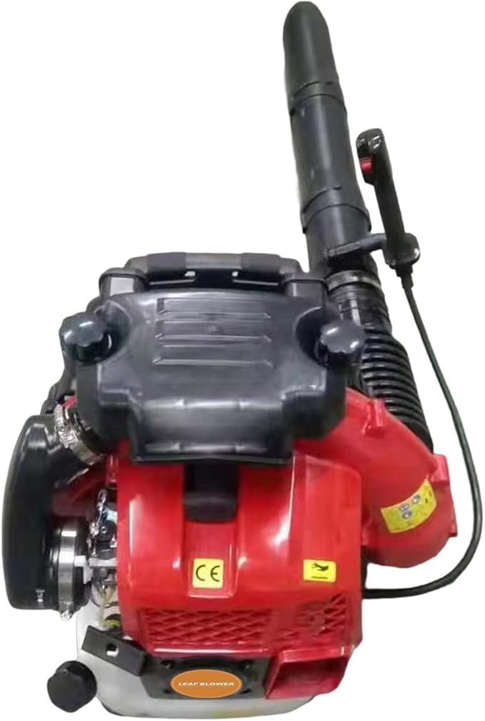 80CC 900CFM Gas Backpack Leaf Blower 92.2m/sec 2.3L Tank Gas Powered Leaf Blower Ergonomic Design Powerful Wind Flexible Pipe for Yard Cleanup Fallen Leaves Debris Snow Removal Road Cleaning