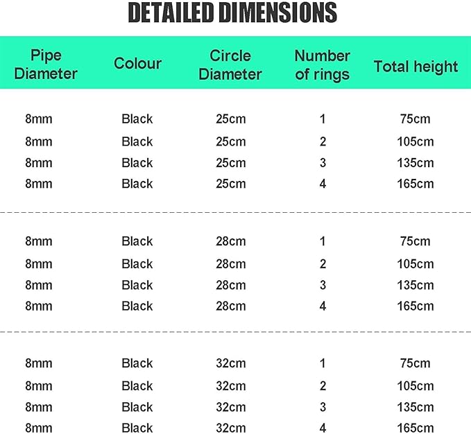 Generic Garden Trellis for Climbing Plants Garden Obelisks Metal Tomato Cage Plant Support Adjustable Height Climbing Plant Support Pot Trellis for Flower Vegetable Tomato Vines(135x22cm)
