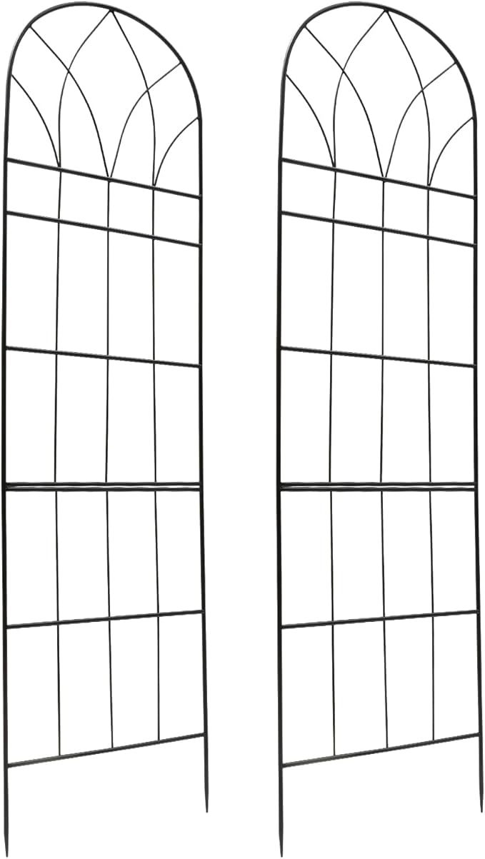 Generic Metal Garden Trellis for Climbing Plants 2 Pack BlackEasy Assembly