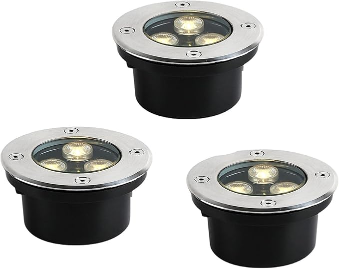 Ground LED Landscape Lights - Outdoor Buried Lights AC85-110V LED Spotlight IP65 Waterproof Walkable Outdoor Avenues Paths Garden Lighting Recessed Ground Light