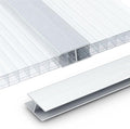 Shimeyao 14 Pcs 4 ft Aluminum H Connectors Greenhouse Panels Connectors Fits 8 mm Twin Wall Greenhouse Polycarbonate Panel Join 2 Pcs Panels Together Duty Dust Rain and Moisture Protection