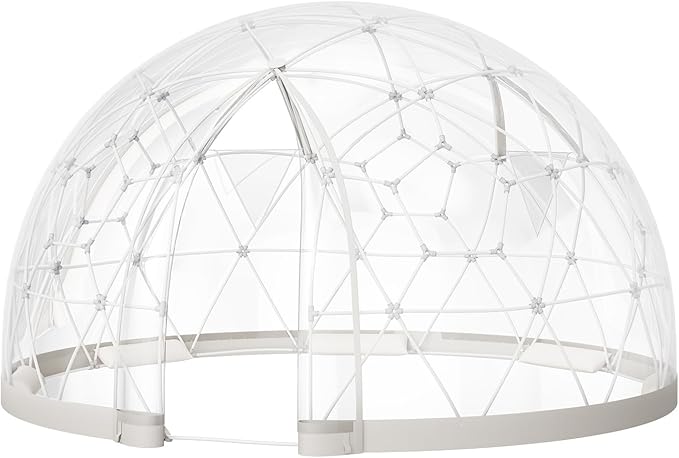 VEVOR Garden Dome Tent 12 x 7.2 ft Clear Bubble Tent House for 4-7 Person Waterproof PVC Geodesic Dome Greenhouse with Ventilated Window Outdoor Igloo Tents for Patio Backyard Party Camping