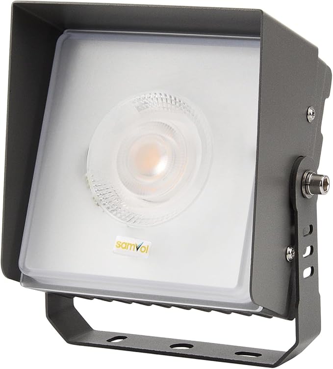 Led Landscape Outdoor Spot Light with Anti-Glare Cap - Heavy Duty Waterproof IP65 120V 270⁰ Adjustable Mount 3000K Thickened Aluminum Spotlight for BLDG Yard Garden Tree (24 Watts)