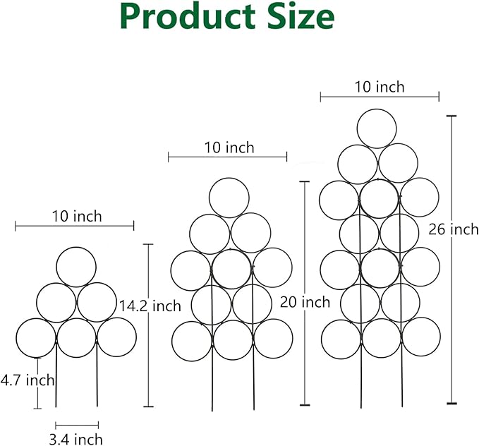 Trellis for Climbing Plants Indoor4 Pack Stackable Garden Trellis for Potted PlantFirewood Rack - Portable Metal Log Holder for Indoor Outdoor