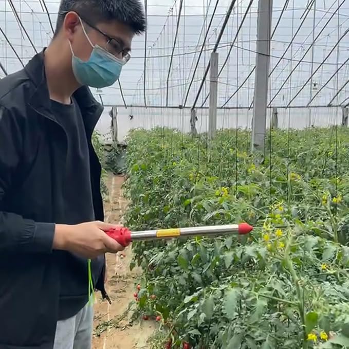 iDili AC 100-240V Electric Tomato Pollinator Greenhouse Eggplant Pepper Flowers Automatic Pollination Machine Built-in 6500mAh Lithium Battery