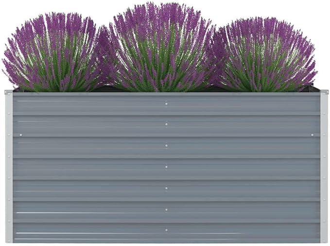 Raised Garden Bed Raised Planter Beds Outdoor with Legs Planter Box Raised er Beds for Vegetables Planter Raised Beds Planter Boxes Outdoor 63x31.5x30.3 Galvanized Steel Gray