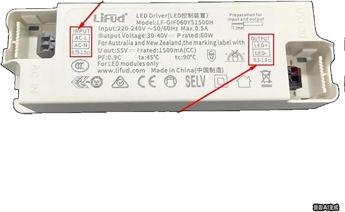 for LiFud LED Driver Ballast LF-GIRxxxYS Series 21W 500mA 23.4W 600mA 28W 700mA 30W 750mA 32W 800mA 34W 850mA Power Supply(LF-GIR024YS0500H)