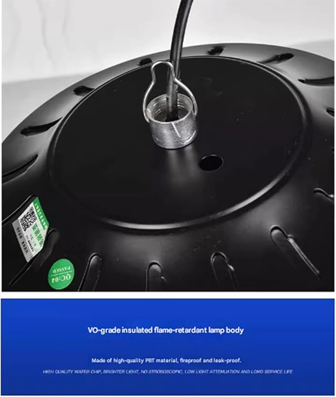 LED Factory Lights Falling Chain Lighting High-Power Lamps Suitable for Large-Area Light in Industrial Plants100W/200W Indoor Stadium Warehouse(150W(110V))