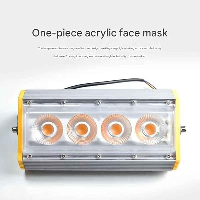 LED Outdoor Waterproof Floodlight Lighting Four-Eyed Courtyard Exterior Wall Advertising Spotlight Waterproof IP66Ground-Mounted Tree Light(Red)