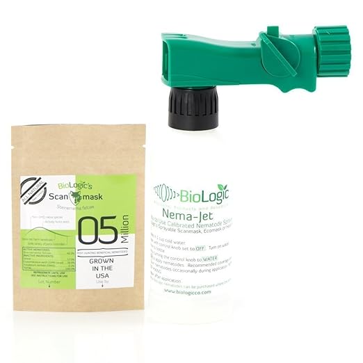 BioLogic's Scanmask Beneficial Nematodes Steinernema feltiae Sf Nematodes for Natural Insect Pest Control (5 Million with Applicator)