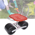 Rolling Garden Work Seat with Wheels360 Degree Swivel Height-Adjustable Chair Heavy Duty Gardening Stoolfor Lawn Yard(Red)