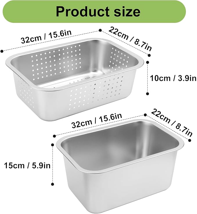2 Set (4 Pack) Stainless Steel Sprouting Tray 13 x 9 inches Stainless Steel Germination Trays for Indoor Microgreens Broccoli Sprouts &amp Wheatgrass