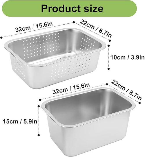 2 Set (4 Pack) Stainless Steel Sprouting Tray 13 x 9 inches Stainless Steel Germination Trays for Indoor Microgreens Broccoli Sprouts &amp Wheatgrass