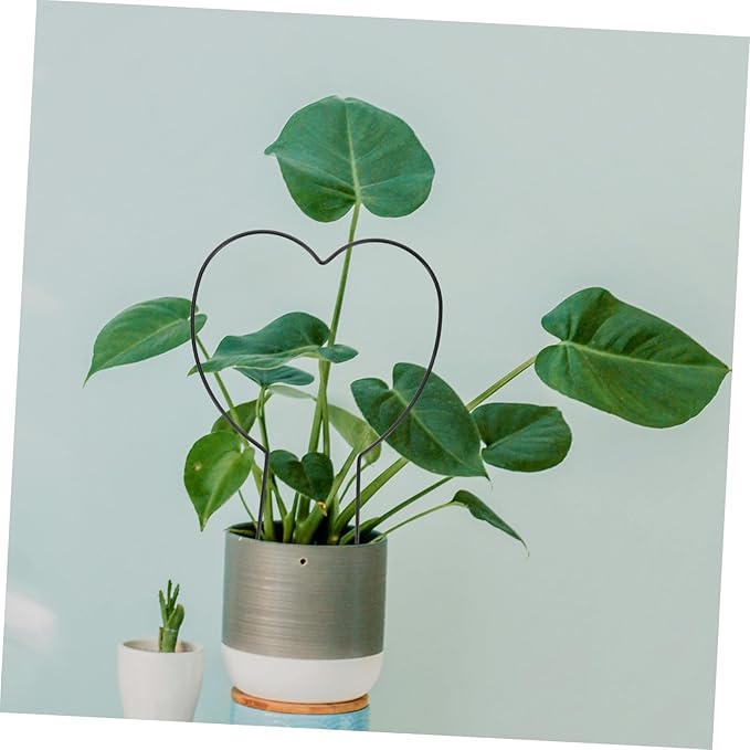 VICASKY 4pcs Indoor Plant Trellis Heart Plant Stake Iron Garden Trellis for Climbing Vines Flowers