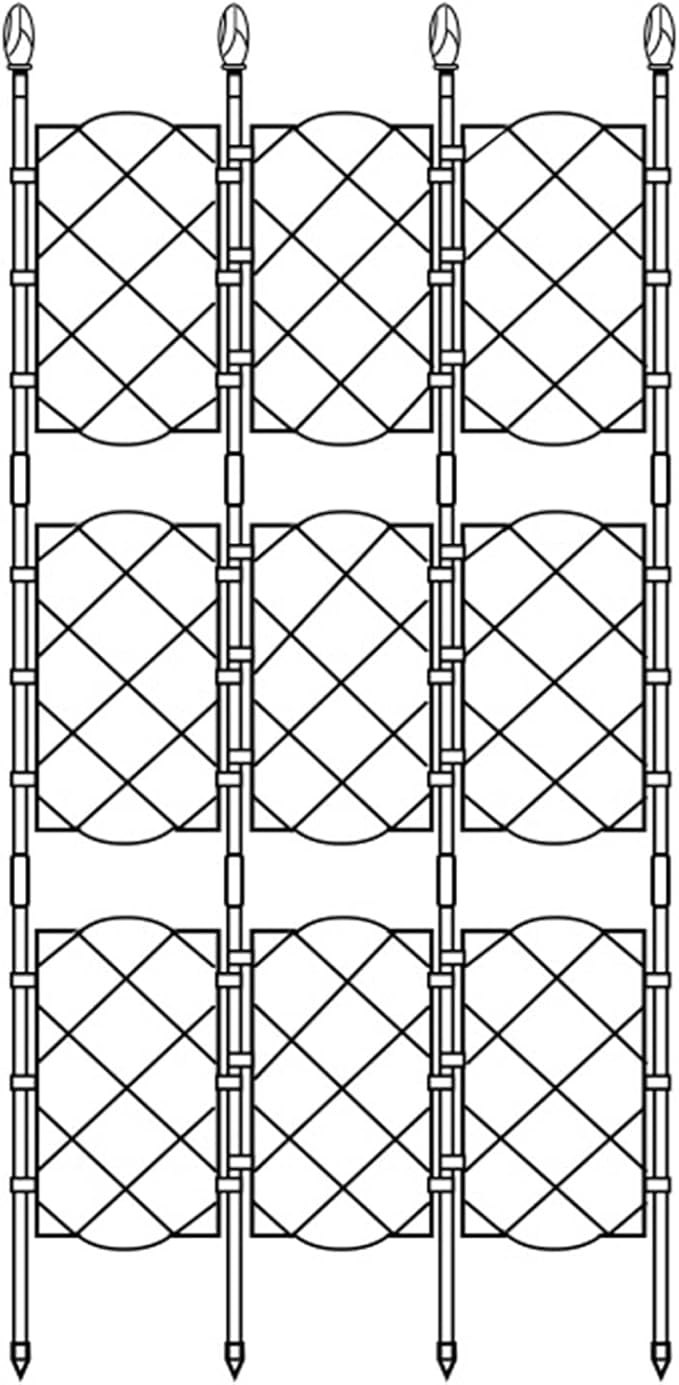 Garden Trellis for Climbing Rustproof Iron Potted Vegetables Vining