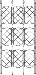 Garden Trellis for Climbing Rustproof Iron Potted Vegetables Vining Trellis for Climbing