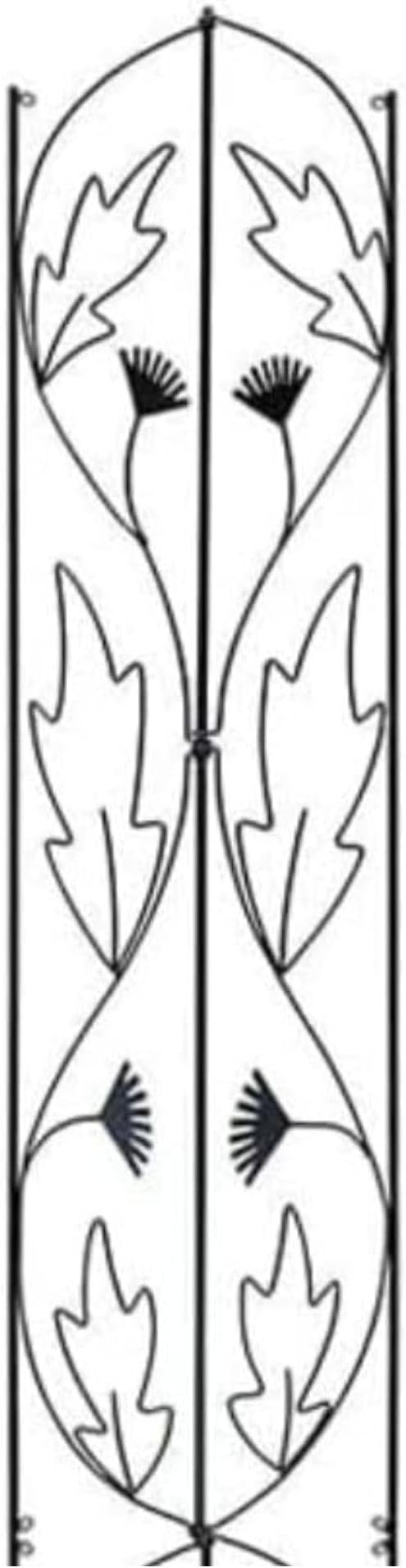 Downspout Trellis for Garden Flowers Heavy Wrought Iron Scroll Metal Support for Outdoor and Indoor Plants Wall Accent Perfect for Guiding Climbing Vines and Enhancing Vertical Landscaping