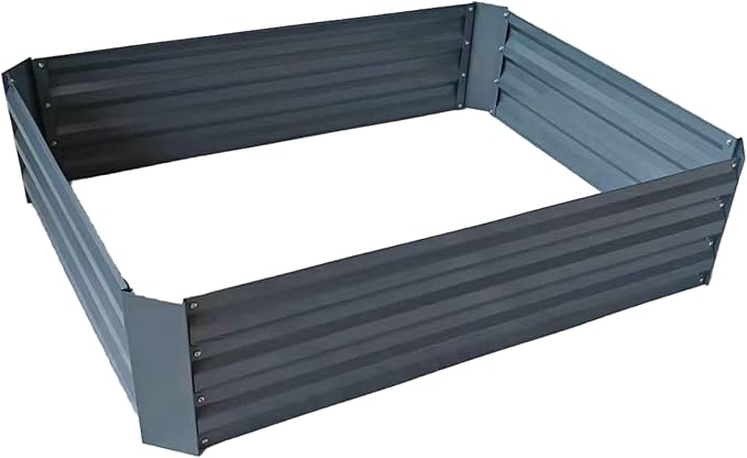 Relaxdays Raised Bed with Greenhouse for Flowers Plants and Vegetables H x W x D: 92 x 125 x 95 cm Garden Plant Bed Light Grey
