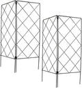 Alasum 2pcs Climbing Plant Trellis Garden Support Rack 20x53cm Foldable Outdoor Vine Climbing Frame for Patio and Indoor Plant Pots