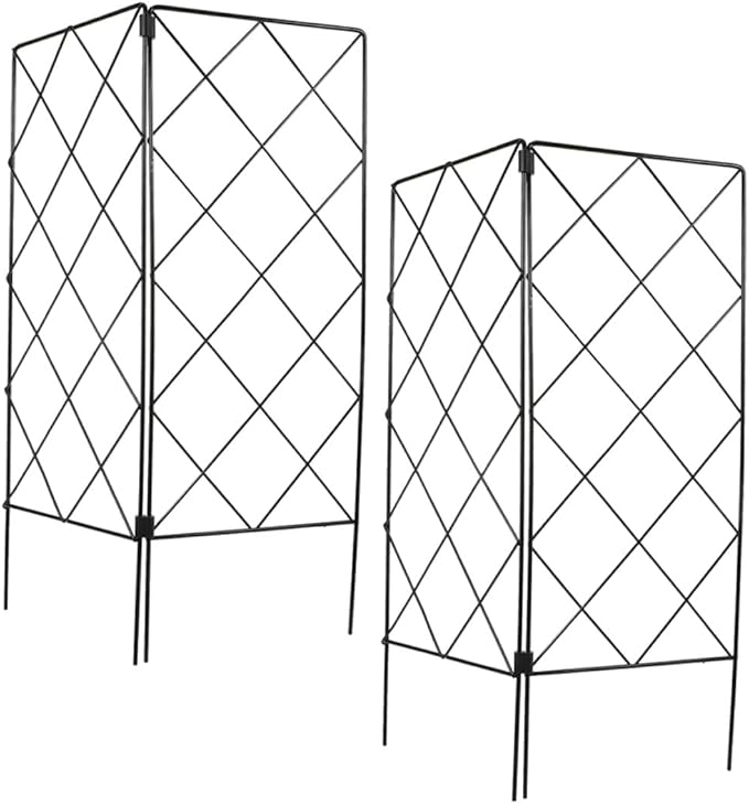NUOBESTY 2pcs Garden Trellis for Climbing Plants Outdoor 20x53cm Foldable Plant Support Stands Sturdy Vine Climbing Rack for Potted Flowers and Vegetable Gardening