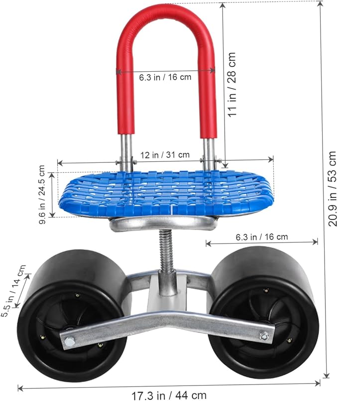 Height Adjustable Swivel Garden Stool with Wheels Portable Folding Gardening Chair for Compact Design for Outdoor Use Gardening Tool for Comfort and Convenience