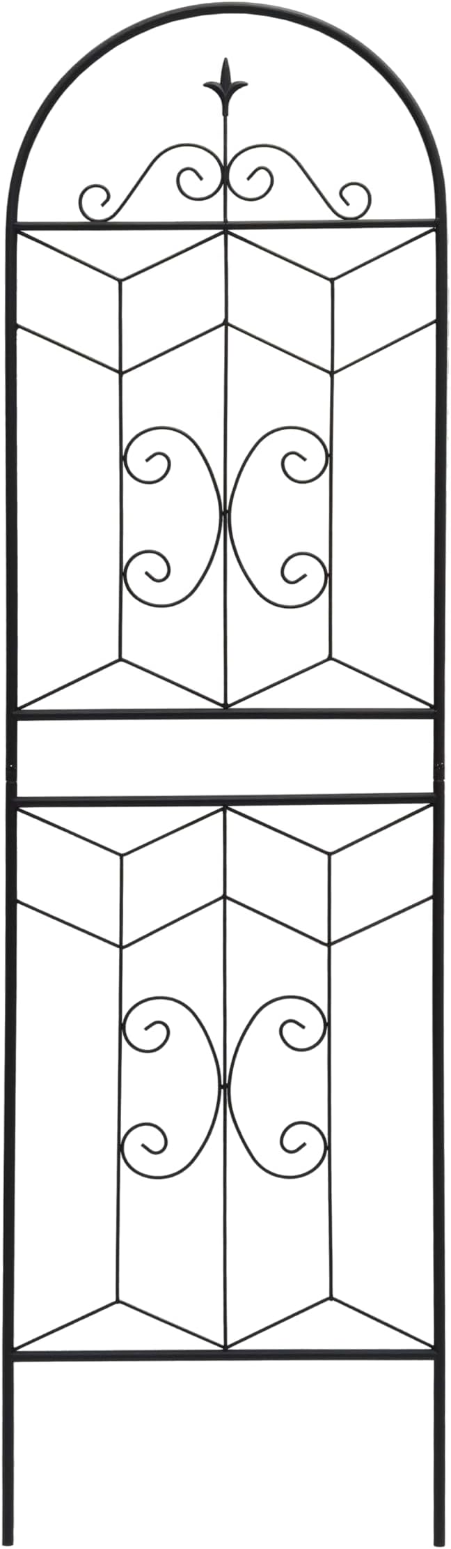 2 Pack Rustproof Metal Trellis for Climbing Plants 71x19.7 Outdoor Garden Support for Vines/Roses/Vegetables French Country Iron Plant Stand for Patio/Wedding Decor (Black3)