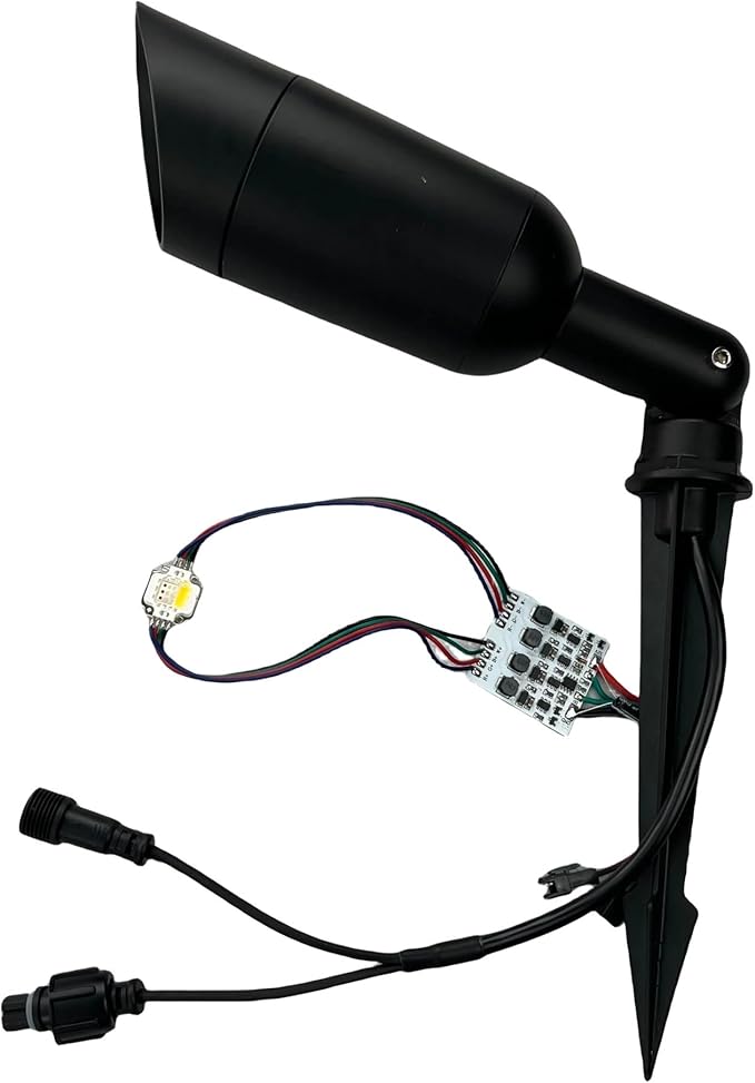 New RGB/RGBW DC12V WS2811-RGB/UCS2904-RGBW (3000K) Landscape Floodlight 10W Addressable Lawn Light Spotlight Tree Light(13.5MM RAY WU_12V UCS2904 RGBW_IP67)