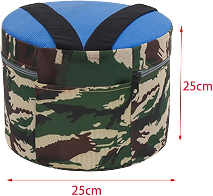 Garden Wearable Stool Outdoor Fishing Chair Portable Gardening Cushion Chair Lightweight Camping Stool Workseat for Planting Farm 25cm Foam