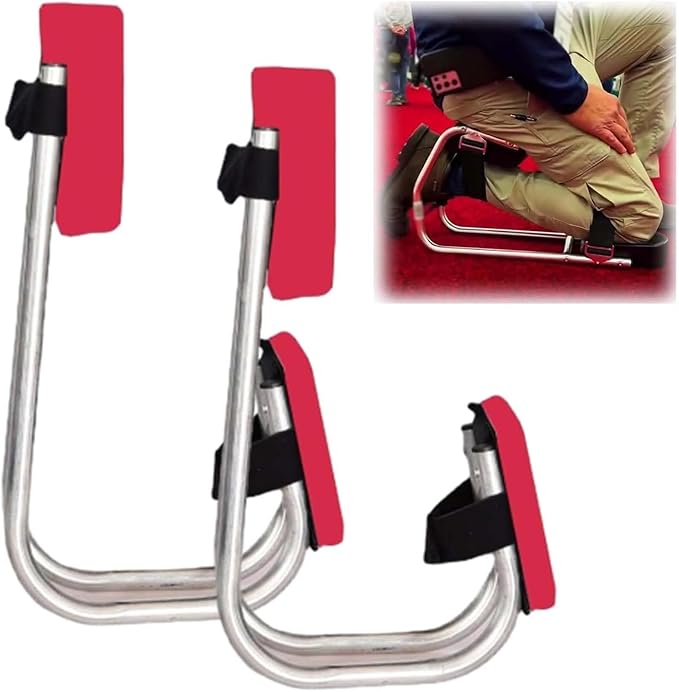 Kneeseat Knee Seat for Gardening Strap on Kneeling Device for Garden Labor-Saving Tools for Farm Work Protecting Knees(Red2 PCS)