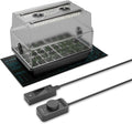 AC Infinity Heavy-Duty Humidity Dome 5x8 Germination Kit Full Spectrum LED Grow Light Bars w/Samsung LM301H EVO LEDs Heat Mat 3 mm Thickest Dome Trays Vented Panels for Seed Starting