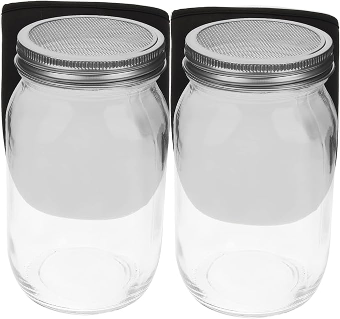 Kisangel Wide Mouth Mason Jar Sprouting Kit Screen Lids for Seed Sprouting Germination Jar Kit for Micro Sprout Growing