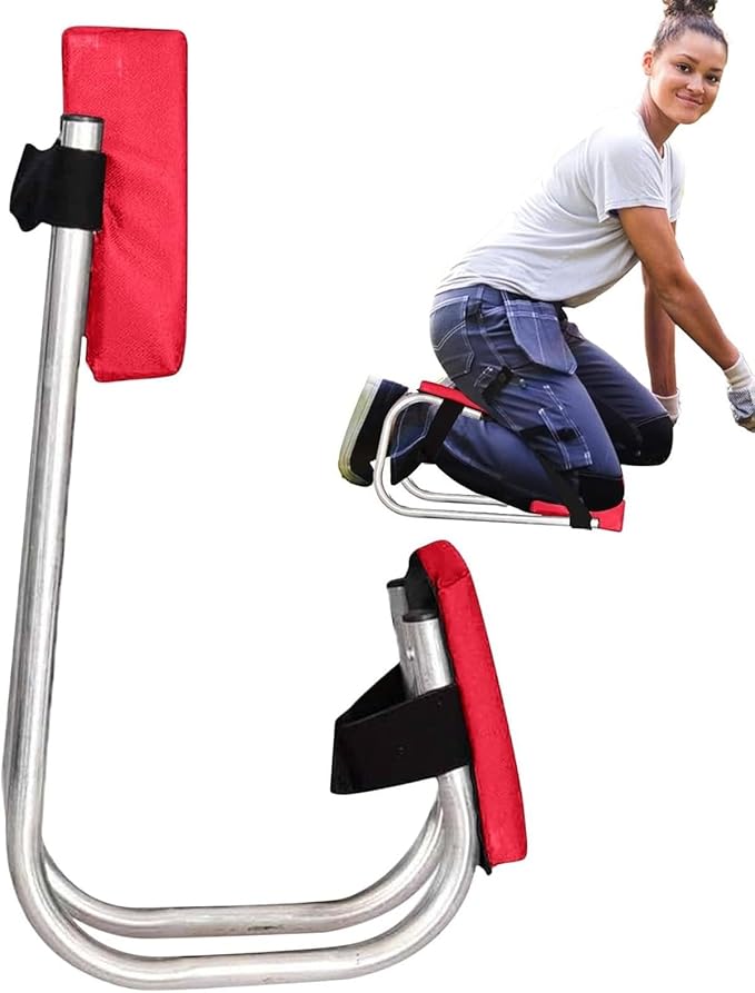 Knee Seat for Gardening Strap on Kneeling Device for Garden Protecting Knees Seat for Farm Work 2024 New Gardening Knee Seat Labor-Saving Tools for Pruning Weeding(Red)