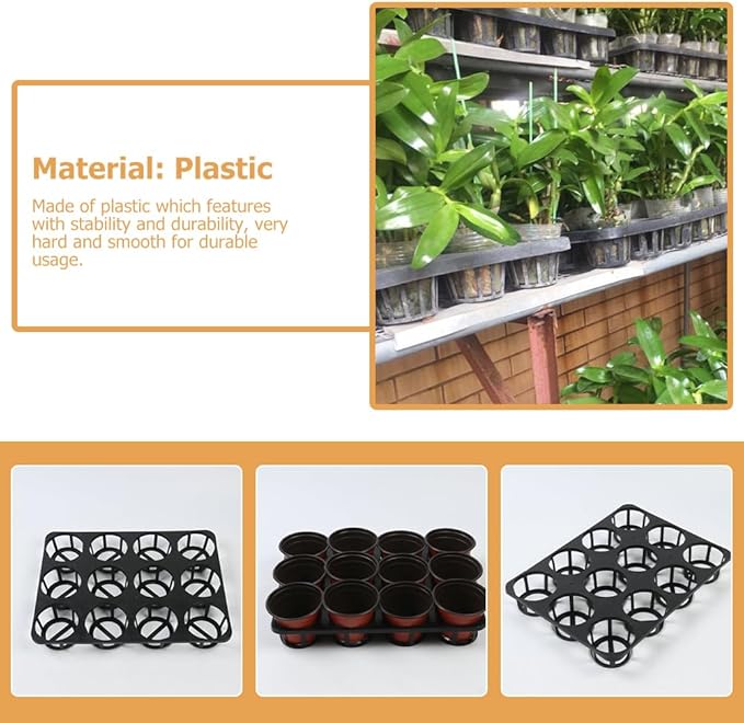 Operitacx 5pcs Nursery Pot Bracket Round Hole Germination Tray Racks Lightweight Planting Stand for Easy Storage Design for Pots for Gardening Enthusiasts