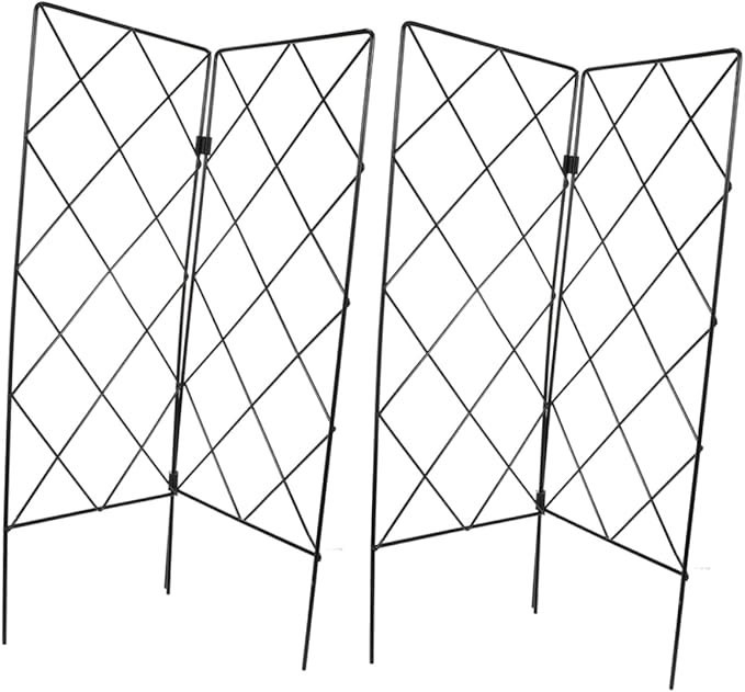 2Pcs Foldable Plant Climbing Trellis for Garden Sturdy Support for Vines and Climbing Plants Adjustable Height Green Support Accessories
