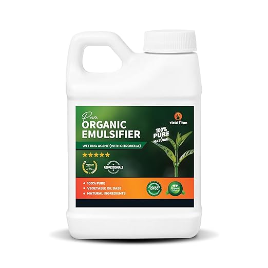 Pure Organic Emulsifier with Citronella - 100% Natural Wetting Agent for Enhanced Plant Absorption Eco-Friendly Formula (1 Gallon)