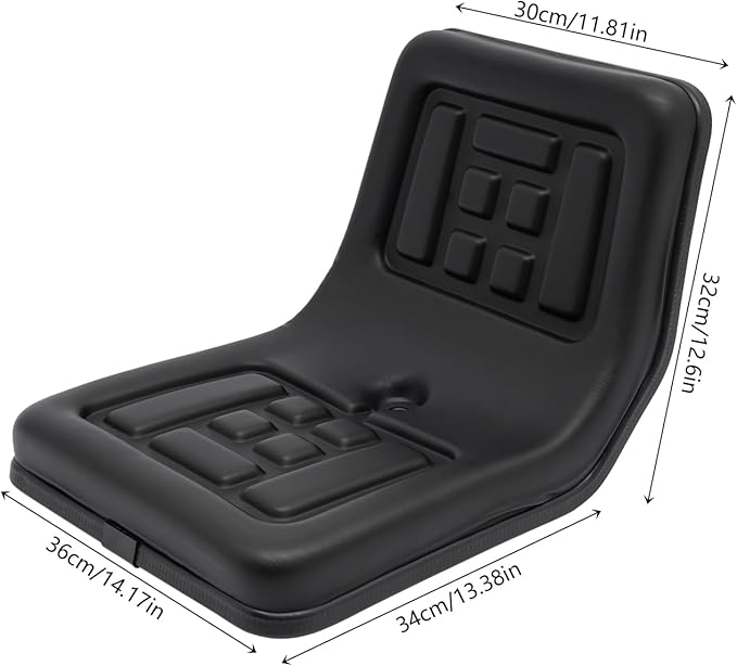 Universal Forklift Seat Garden Lawn Mower Seat PVC Tractor Seat Excavator Seat 0-5.9 Adjustable Waterproof Scratch-Resistant Replacement Seats Fits Excavator Backhoe Dozer Telehandler