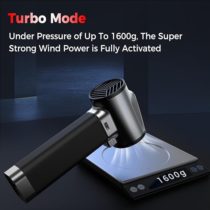 Car Dryer Air Blower Equipped with Continuously Variable Speed 1.6KG Instant Thrust Car Blower for Drying 64mm Super Power Turbo Dryer Blower for Patio Cleaning Car Drying Snow Blowing