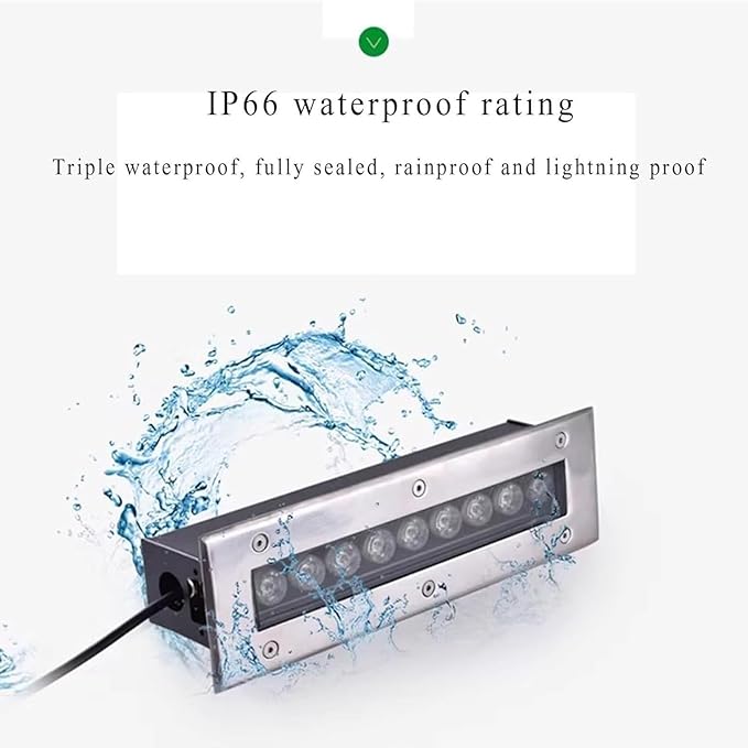 Landscape Lamps - Outdoor Buried Lights AC220V Outdoor Recessed Spot Light Rectangular Buried Garden Light Ground LED Lighting Spotlight for Garden Lawn Garage(Yellow36w)