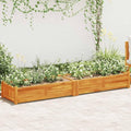 Rustic Wooden Planter Box 78.7x19.7x9.8 Acacia Raised Garden Bed Outdoor Large Rectangular Flower Herb Vegetable Bed for Patio Balcony Deck