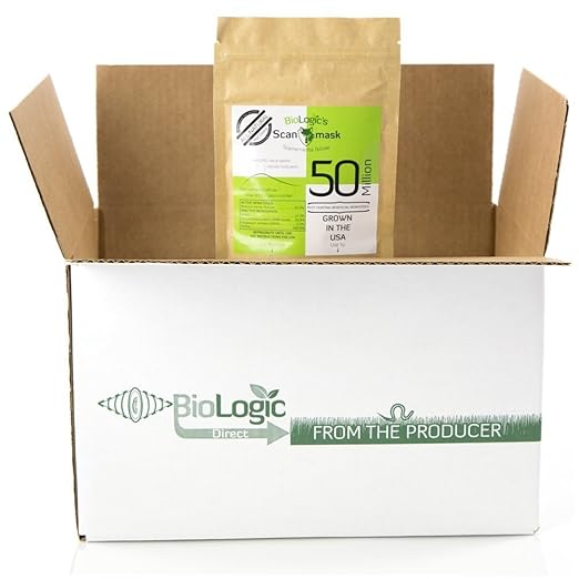 BioLogic's Scanmask Beneficial Nematodes Steinernema feltiae Sf Nematodes for Natural Insect Pest Control (50 Million with Applicator)