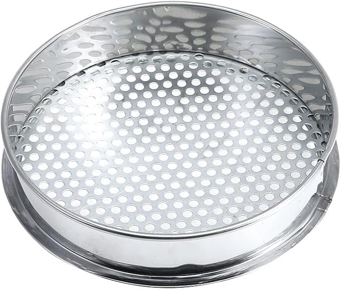 1pc Metal Garden Sieve 6/7/12mm Riddle For Composy Soil Stone Mesh Gardening Tool Soil Sieve (Color : 6mm)