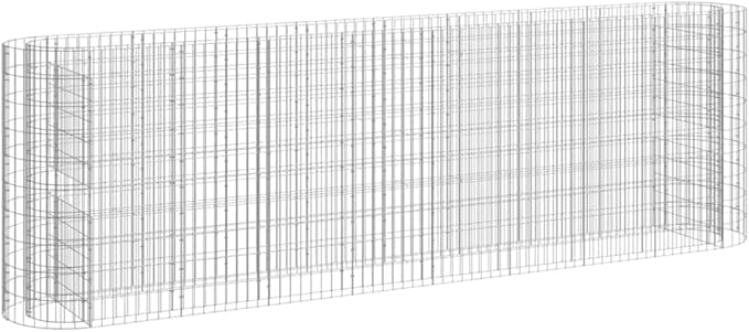 Gabion Raised Bed Planter Basket Pot Wall Outdoor Garden Lawn Patio Border Gardening Flower PlantGabion Cages Basket 129.9x19.7x39.4
