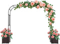 Garden Arch Trellis - 126(L) * 95(H) inch Raised Garden Bed with Trellis Suitable for Garden Balcony Terrace Decoration Black