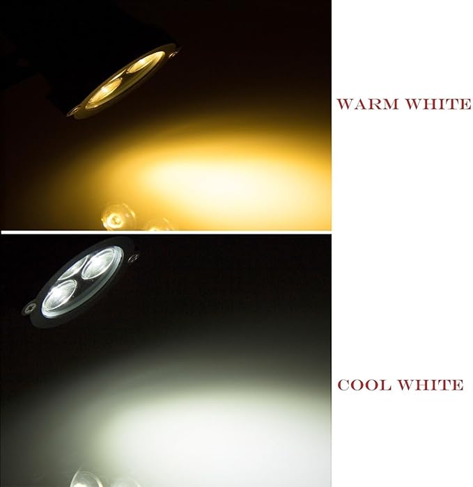 3W Ground Projector Lights - Outdoor LED Spotlight IP65 Waterproof Outdoor Lighting with Base Adjustable Spotlight Garden Lamp Terrace Lawn Landscape Lights(White Light3W(DC24V))