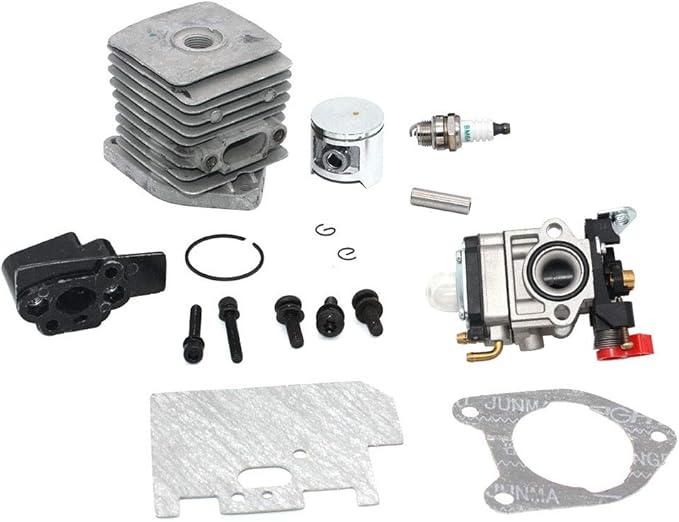 Cylinder Piston Kit For 30cc Homelite Blower HB180 D25B Yardvark BX90 Yard Broom HB180V BVM160 BP250I D25MHV D30MHA HB100 HB180 HB180VGK HB180VI HB290 HB390 HB390V PN UP07146A UP07146 UP03037A