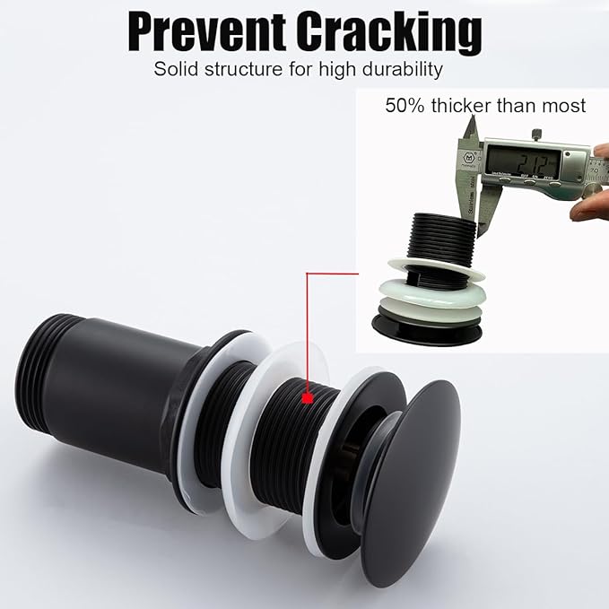 RANDOM Black Brass Bottle P Trap with Pop Up Drain Stopper with Overflow11.81″ Slip Joint Extension Tube Adjustable Bathroom Basin Sink Waste Drain Trap Kit 1 1/4
